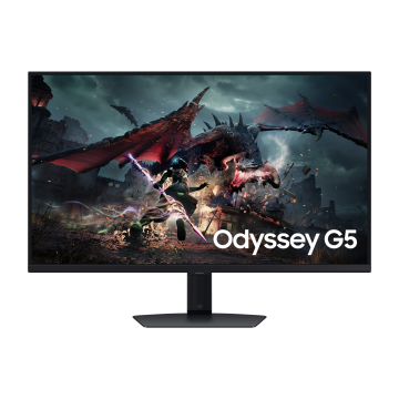 Ecran 32'' Samsung Gaming Odyssey G5 Noir WQHD 2560x1440 IPS 1ms 350cd/m² 180Hz HDMI DisplayPort Pivot Orientable LS32DG500EUXEN