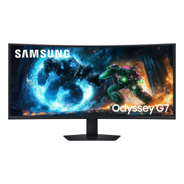 Ecran 40'' Samsung Gaming ODYSSEY G7 - G75F Noir VA 5120x2160 21:9 Incurvé 1000R 180Hz 1ms 280 cd/¡ 2xHDMI DP Pied réglab haut inclin orient pivot