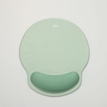 WE POP Tapis de souris avec repose poignet bi-color Vert: matière tissu - tapis vert clair - repose poignet vert foncé