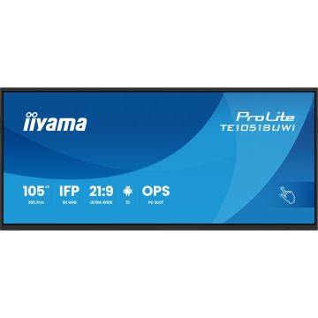 IIYAMA LFD 105 dalle VP anti-reflet 50 points 5120x2160 haut parleurs 4xHDMI Displayport SUB HUBx8 2xUSB-C 400cd/m² 6.5ms Tactile Interactif Wifi inclus "
