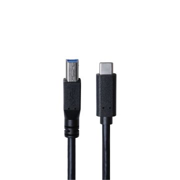 Câble USB-C 3.0/USB B 2m - noir - 5Gbit/s - Connectique professionnelle