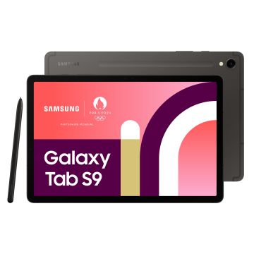Tablette Galaxy Tab S9 11" 128Go Anthracite WIFI Android 14 RAM 8Go 2560X1600 4 speakers + Camera 13MP + 12MP S pen inclus DAS tronc : 0.41 W/Kg 