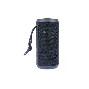 Enceinte BT RMS 10W*2 , lecteur de cartes Micro SD, Aux IN, batterie rechargeable de 4000mAh, autonomie de 9h, IPX 7 , jeu de lumière, dragonne amovible