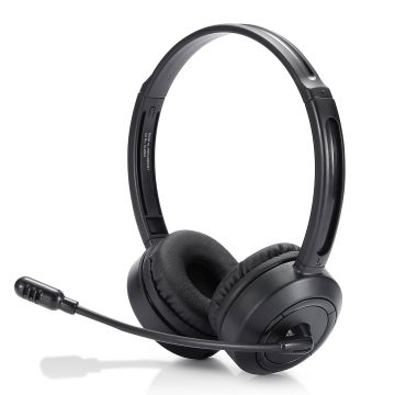 Casque micro WE Bluetooth connexion BT ou câble jack 3.5mm micro pivotant noir