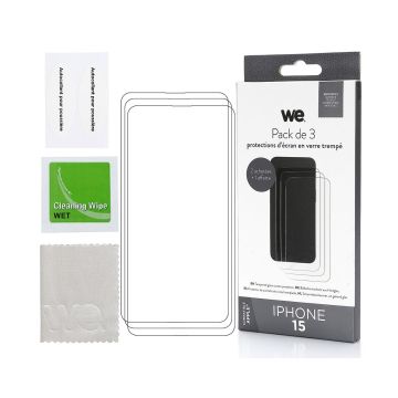 WE BUNDLE 3 verres trempés IPHONE 15